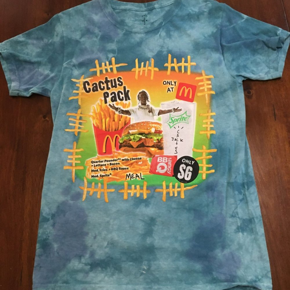 Cactus Jack by Travis Scott Blue Tie-Dye "Cactus Pack" Graphic Tee